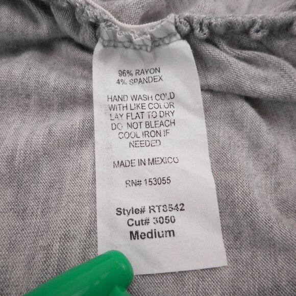 Raggs II Riches Juniors M Tank Top Gray Scarf Tie-Back Elephant Moon Sun Print - Picture 10 of 10